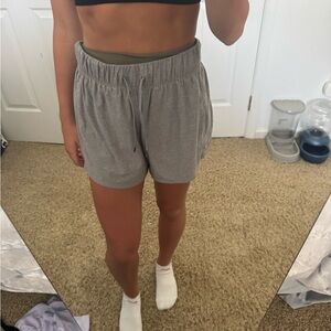 Athletic Works Gray Athletic Shorts Elastic Waistband